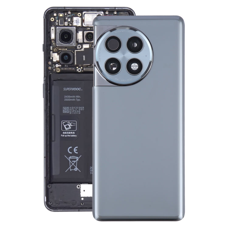 For OnePlus Ace 2 Pro PJA110 Original Glass Battery Back Cover with Camera Lens(Grey) - Back Cover by buy2fix | Online Shopping UK | buy2fix