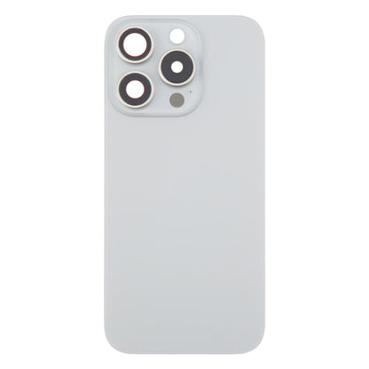 For iPhone 16 Pro Original Glass Battery Back Cover with Camera Lens Cover(Silver) -  by buy2fix | Online Shopping UK | buy2fix