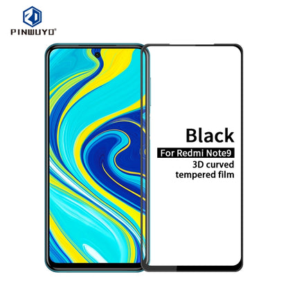 For Xiaomi RedMi Note 9 PINWUYO 9H 3D Curved Full Screen Explosion-proof Tempered Glass Film(Black) -  by PINWUYO | Online Shopping UK | buy2fix
