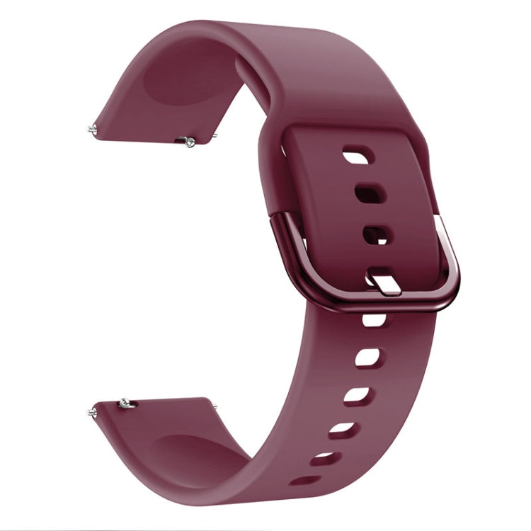 22mm For Huawei Watch GT2e/GT/GT2 46MM Color Buckle Silicone Watch Band (Wine Red) - Watch Bands by buy2fix | Online Shopping UK | buy2fix