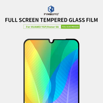 For Huawei Y6P / Honor 9A  PINWUYO 9H 2.5D Full Screen Tempered Glass Film(Black) - Honor Tempered Glass by PINWUYO | Online Shopping UK | buy2fix