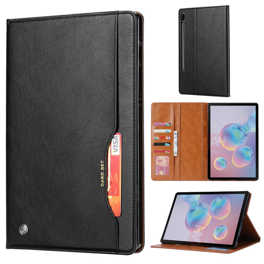 For Samsung Galaxy Tab S8 / Galaxy Tab S7 / T870 / T875 Knead Skin Texture Horizontal Flip Leather Case with Photo Frame & Holder & Card Slots & Wallet(Black) - Galaxy Tab S8 Cases by buy2fix | Online Shopping UK | buy2fix