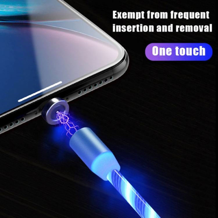 USB to 8 Pin Magnetic Suction Colorful Streamer Mobile Phone Charging  Cable, Length: 1m(Blue Light) - Charging Cable & Head by buy2fix | Online Shopping UK | buy2fix