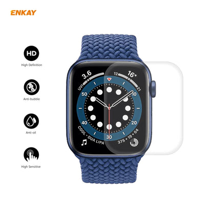 2 PCS For Apple Watch Series 6/5/4/SE 40mm ENKAY Hat-Prince 3D Full Screen PET Curved Hot Bending HD Screen Protector Film(Transparent) - Watch Cases by ENKAY | Online Shopping UK | buy2fix