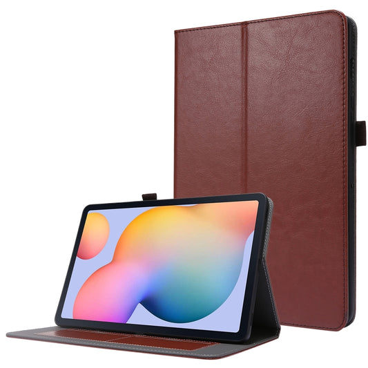 For Samsung Galaxy Tab S8 / Galaxy Tab S7 T870 2-Folding Business Horizontal Flip PU Leather Case with Card Slots & Holder(Coffee) - Galaxy Tab S8 Cases by buy2fix | Online Shopping UK | buy2fix