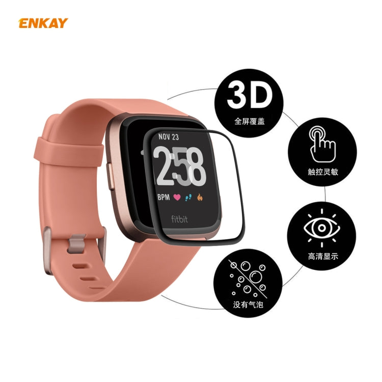 2 PCS For Fitbit Versa 3 / Fitbit Sense ENKAY Hat-Prince 3D Full Screen Soft PC Edge + PMMA HD Screen Protector Film - Screen Protector by ENKAY | Online Shopping UK | buy2fix