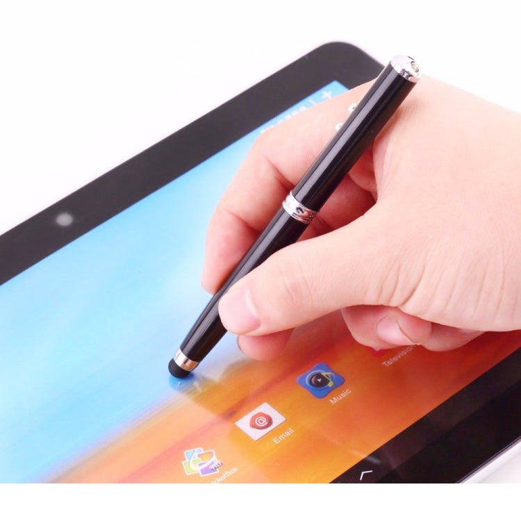 At-15 3 in 1 Mobile Phone Tablet Universal Handwriting Touch Screen with Red Laser & LED Light Function(Silver) - Stylus Pen by buy2fix | Online Shopping UK | buy2fix