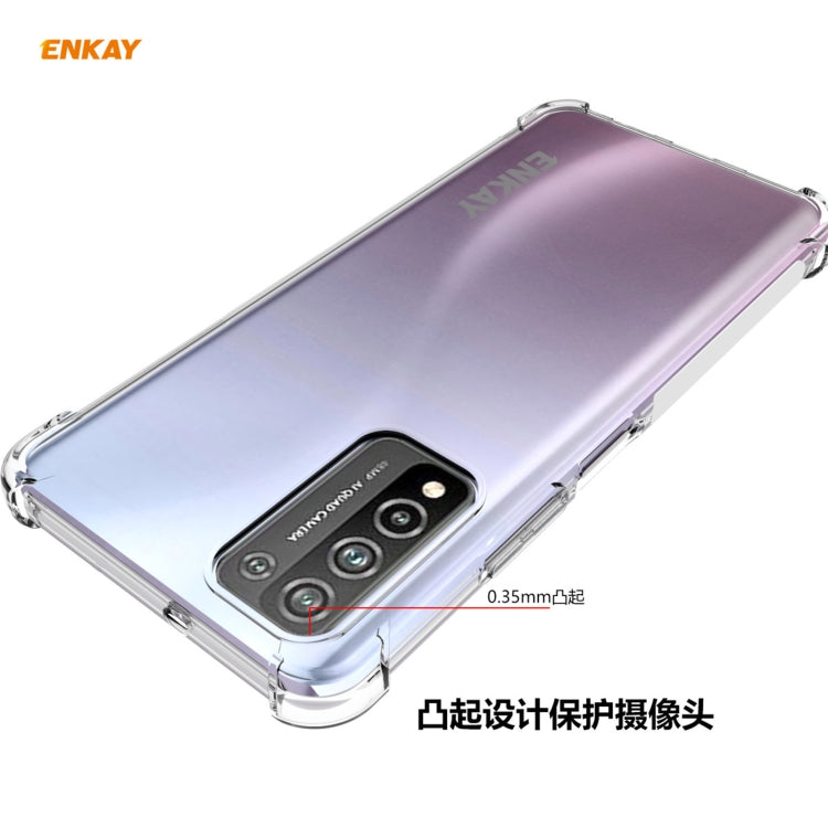 For Huawei Honor 10X Lite Hat-Prince ENKAY Clear TPU Shockproof Case Soft Anti-slip Cover - Honor Cases by ENKAY | Online Shopping UK | buy2fix