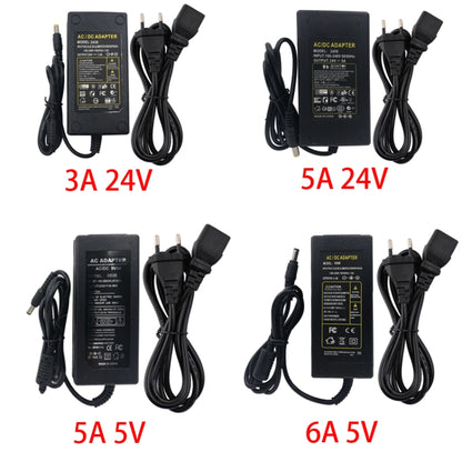 AC to DC 5V 24V Power Adapter Power Supply LED Driver Lighting Transformer 3A 5A 6A Converter Charger For LED Strip Lights US plug(3A 24V) - Power Supplies by buy2fix | Online Shopping UK | buy2fix