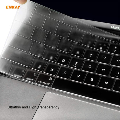 ENKAY 3 in 1 Crystal Laptop Protective Case + EU Version TPU Keyboard Film + Anti-dust Plugs Set for MacBook Pro 13.3 inch A1706 / A1989 / A2159 (with Touch Bar)(Green) - MacBook Pro Cases by ENKAY | Online Shopping UK | buy2fix