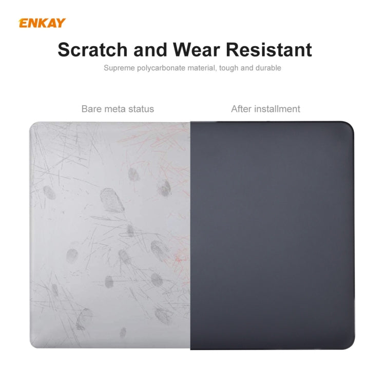 ENKAY 3 in 1 Matte Laptop Protective Case + US Version TPU Keyboard Film + Anti-dust Plugs Set for MacBook Pro 13.3 inch A1706 / A1989 / A2159 (with Touch Bar)(Orange) - MacBook Pro Cases by ENKAY | Online Shopping UK | buy2fix