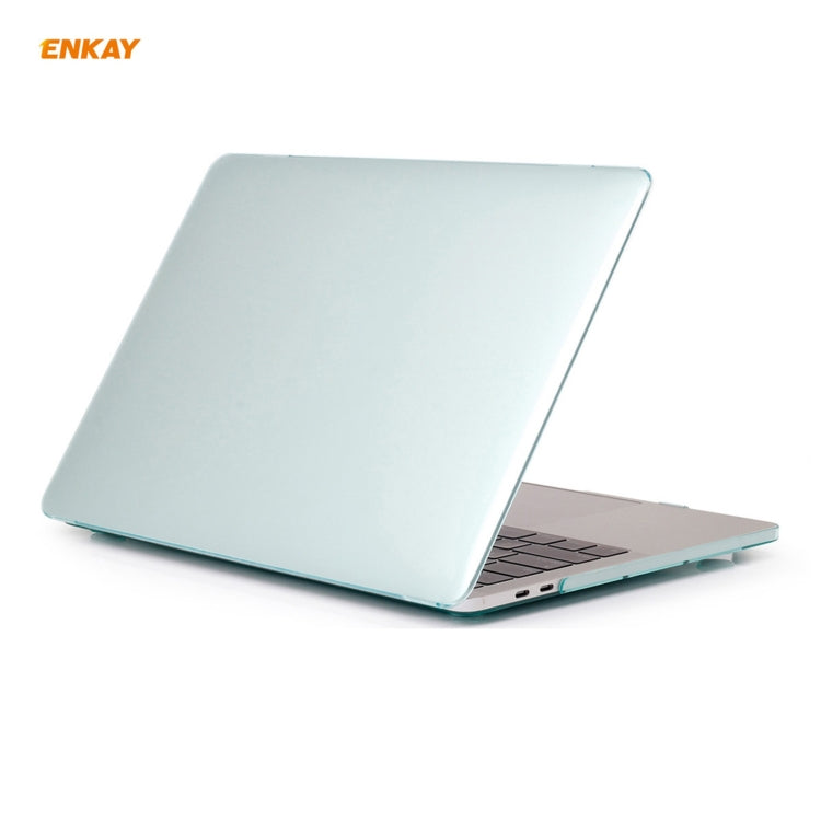 ENKAY 3 in 1 Crystal Laptop Protective Case + EU Version TPU Keyboard Film + Anti-dust Plugs Set for MacBook Pro 13.3 inch A1708 (without Touch Bar)(Green) - MacBook Pro Cases by ENKAY | Online Shopping UK | buy2fix