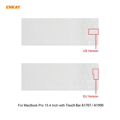 ENKAY 3 in 1 Matte Laptop Protective Case + US Version TPU Keyboard Film + Anti-dust Plugs Set for MacBook Pro 15.4 inch A1707 & A1990 (with Touch Bar)(Orange) - MacBook Pro Cases by ENKAY | Online Shopping UK | buy2fix