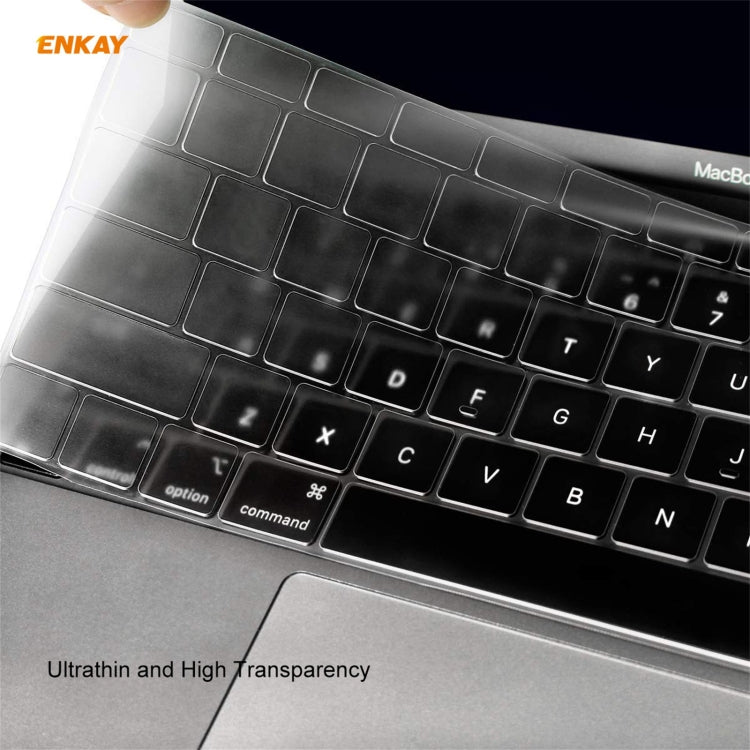 ENKAY 3 in 1 Matte Laptop Protective Case + EU Version TPU Keyboard Film + Anti-dust Plugs Set for MacBook Air 13.3 inch A1932 (2018)(Dark Blue) - MacBook Air Cases by ENKAY | Online Shopping UK | buy2fix