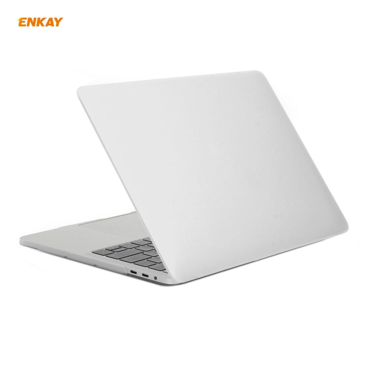 ENKAY 3 in 1 Matte Laptop Protective Case + EU Version TPU Keyboard Film + Anti-dust Plugs Set for MacBook Pro 16 inch A2141 (with Touch Bar)(White) - MacBook Pro Cases by ENKAY | Online Shopping UK | buy2fix