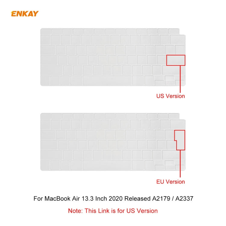 ENKAY Soft TPU Keyboard Protector Film for MacBook Air 13.3 inch A2179 (2020) / A2337 (2020), Version:US Version - Keyboard Protector by ENKAY | Online Shopping UK | buy2fix