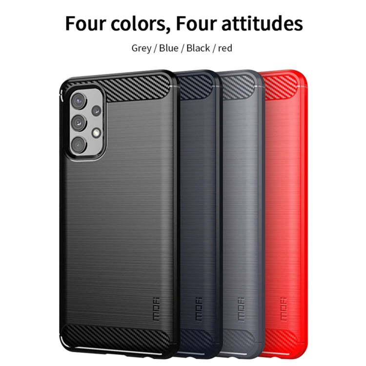 For Samsung Galaxy A32 4G(EU Version) MOFI Gentleness Series Brushed Texture Carbon Fiber Soft TPU Case(Black) - Galaxy Phone Cases by MOFI | Online Shopping UK | buy2fix