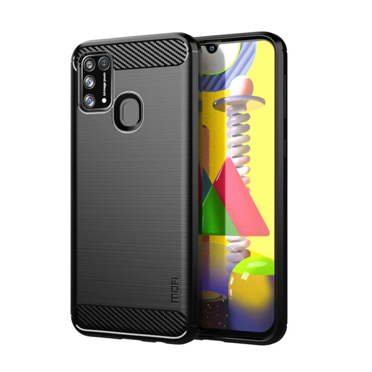 For Samsung Galaxy M31/ F41/ M21s/ M31 Prime MOFI Gentleness Series Brushed Texture Carbon Fiber Soft TPU Case(Black) - Galaxy Phone Cases by MOFI | Online Shopping UK | buy2fix