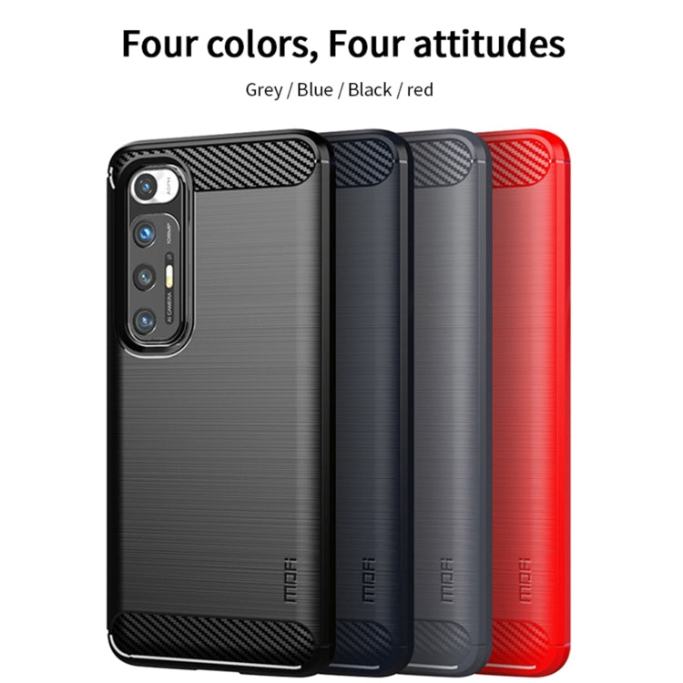 For Xiaomi Mi 10S MOFI Gentleness Series Brushed Texture Carbon Fiber Soft TPU Case(Black) - Xiaomi Cases by MOFI | Online Shopping UK | buy2fix