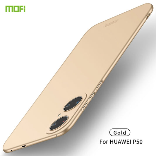 For Huawei P50 MOFI Frosted PC Ultra-thin Hard Case(Gold) - Huawei Cases by MOFI | Online Shopping UK | buy2fix