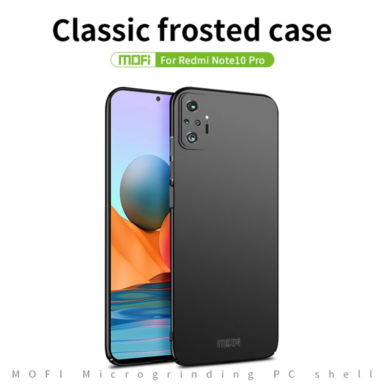 For Xiaomi Redmi Note10 Pro MOFI Frosted PC Ultra-thin Hard Case(Blue) - Xiaomi Cases by MOFI | Online Shopping UK | buy2fix