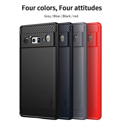 For Google Pixel 6 Pro MOFI Gentleness Series Brushed Texture Carbon Fiber Soft TPU Case(Gray) - Google Cases by MOFI | Online Shopping UK | buy2fix