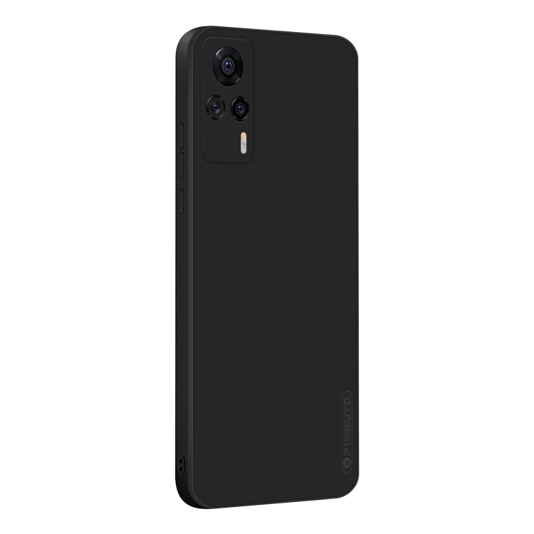 For vivo S9e PINWUYO Touching Series Liquid Silicone TPU Shockproof Case(Black) - OPPO Cases by PINWUYO | Online Shopping UK | buy2fix