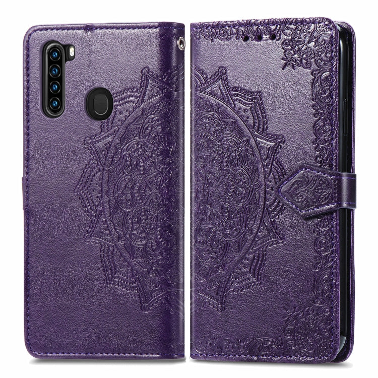 For Blackview A80 Pro Mandala Flower Embossed Horizontal Flip Leather Case with Holder & Three Card Slots & Wallet & Lanyard(Purple) - More Brand by buy2fix | Online Shopping UK | buy2fix