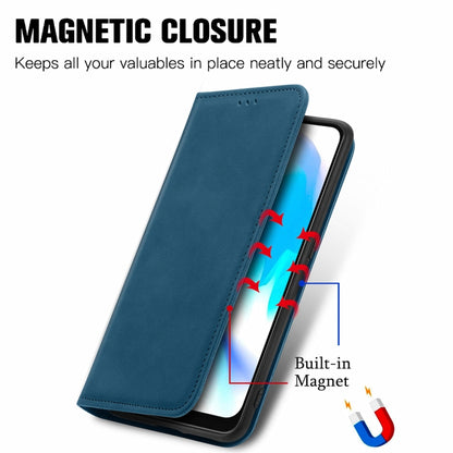 For Blackview A80 / A80s Retro Skin Feel Business Magnetic Horizontal Flip Leather Case with Holder & Card Slots & Wallet & Photo Frame(Blue) - More Brand by buy2fix | Online Shopping UK | buy2fix