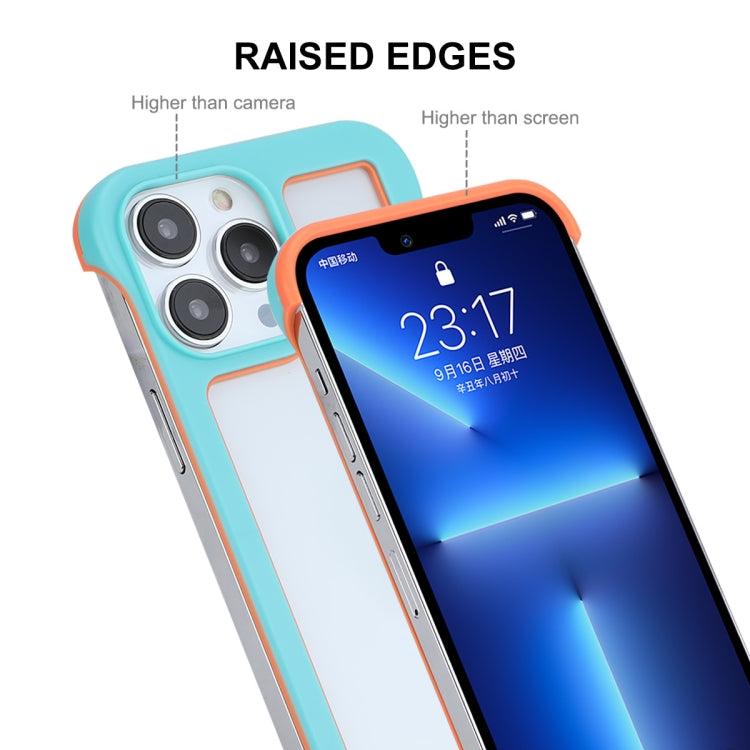 For iPhone 13 Pro ENKAY Frameless Hollow Shockproof PC Case (Blue) - iPhone 13 Pro Cases by ENKAY | Online Shopping UK | buy2fix