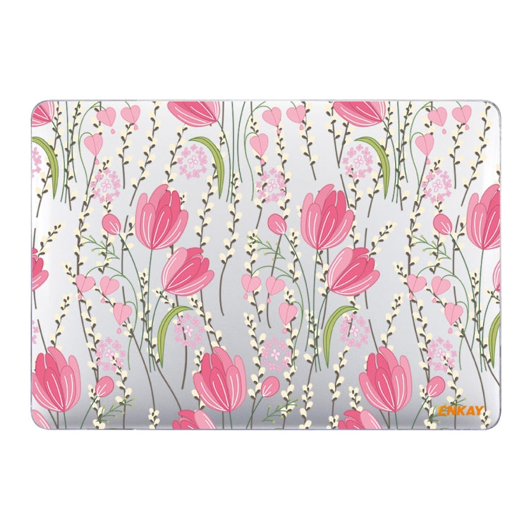 ENKAY Flower Series Pattern Laotop Protective Crystal Case For MacBook Pro 15.4 inch A1707 / A1990(Tulips) - MacBook Pro Cases by ENKAY | Online Shopping UK | buy2fix