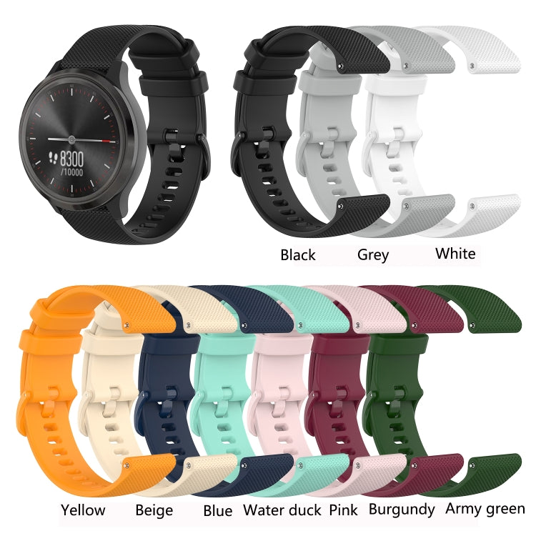 For Amazfit GTS 3 Checkered Silicone Watch Band(Amy green) - Watch Bands by buy2fix | Online Shopping UK | buy2fix