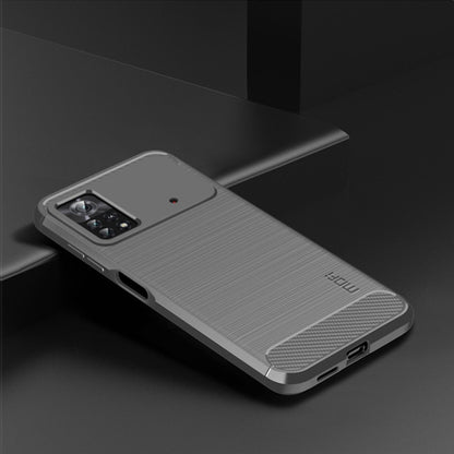 For Xiaomi Poco X4 Pro 5G MOFI Gentleness Brushed Carbon Fiber Soft TPU Case(Gray) - Xiaomi Cases by MOFI | Online Shopping UK | buy2fix