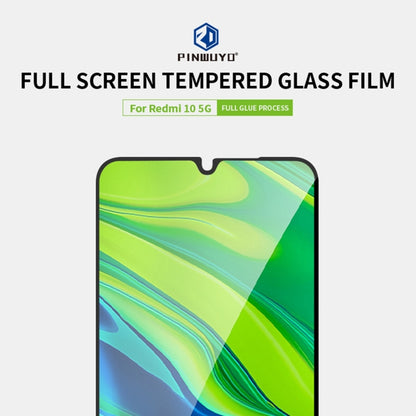 For Xiaomi Redmi 10 5G PINWUYO 9H 2.5D Full Screen Tempered Glass Film(Black) -  by PINWUYO | Online Shopping UK | buy2fix