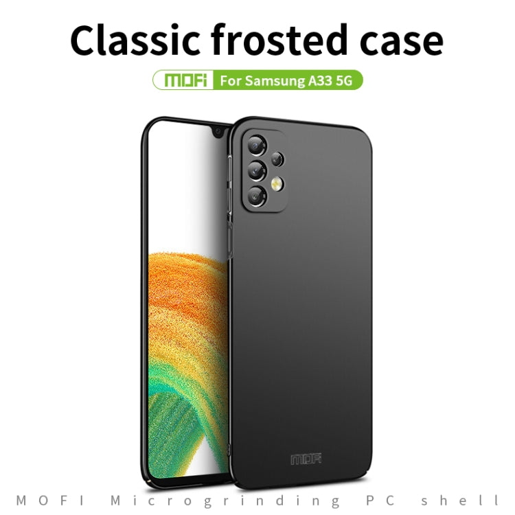 For Samsung Galaxy A33 5G MOFI Frosted PC Ultra-thin Hard Phone Case(Gold) - Galaxy Phone Cases by MOFI | Online Shopping UK | buy2fix