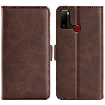 For Ulefone note 10 Dual-side Magnetic Buckle Leather Phone Case(Brown) - Ulefone Cases by buy2fix | Online Shopping UK | buy2fix