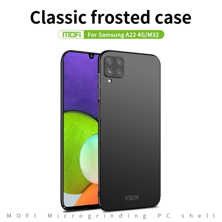 For Samsung Galaxy A22 4G / M32 Global / M22 MOFI Frosted PC Ultra-thin Hard Case(Black) - Galaxy Phone Cases by MOFI | Online Shopping UK | buy2fix