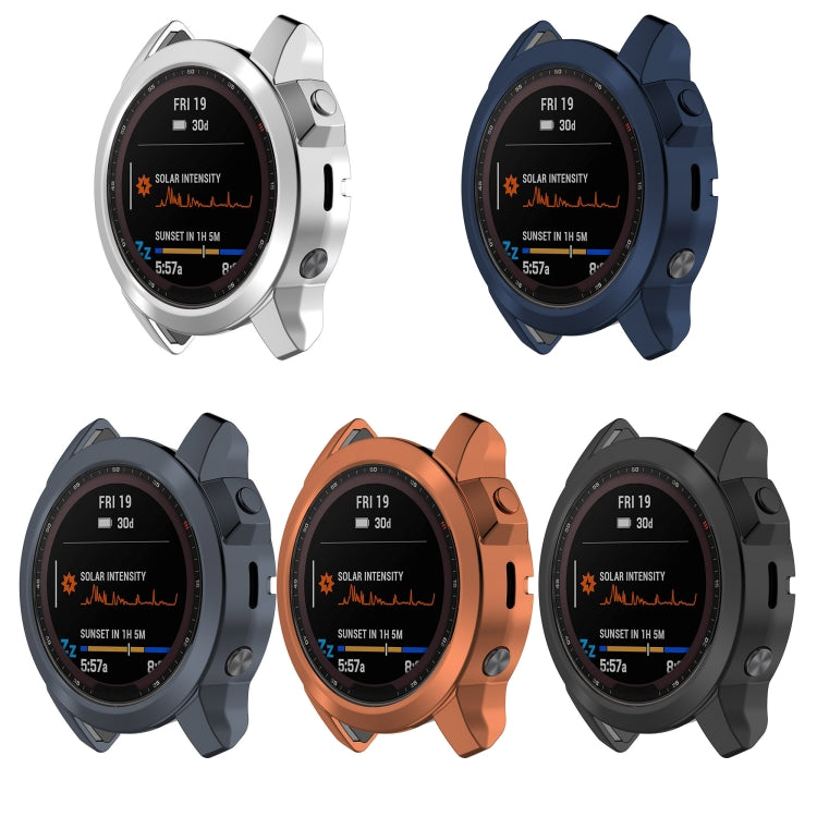 For Garmin Fenix 7X Shockproof TPU Watch Case(Black) - Watch Cases by buy2fix | Online Shopping UK | buy2fix