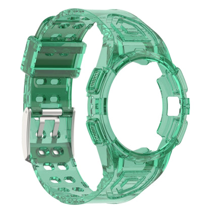 For Samsung Galaxy Watch 40MM Silicone Integrated Watch Band(Transparent Green) - Watch Bands by buy2fix | Online Shopping UK | buy2fix