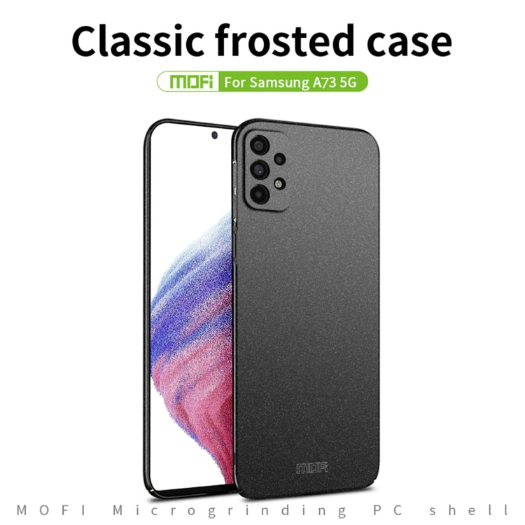 For Samsung Galaxy A73 5G MOFI Fandun Series Frosted PC Ultra-thin All-inclusive Phone Case(Red) - Galaxy Phone Cases by MOFI | Online Shopping UK | buy2fix