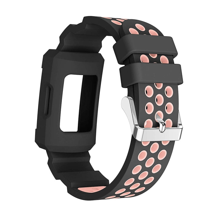 For Fitbit Charge 3 All-in-one Silicone Protective Case Replacement Watch Band(Pink) - Watch Bands by buy2fix | Online Shopping UK | buy2fix