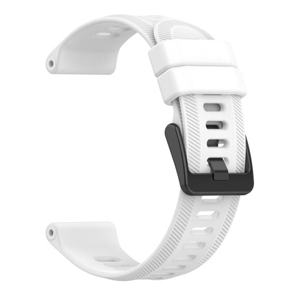 For Garmin Fenix 6 Sapphire GPS 22mm Solid Color Silicone Watch Band(White) - Watch Bands by buy2fix | Online Shopping UK | buy2fix