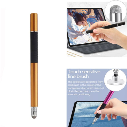 AT-31 Conductive Cloth Head + Precision Sucker Capacitive Pen Head 2-in-1 Handwriting Stylus with 1 Pen Head(Golden) - Stylus Pen by buy2fix | Online Shopping UK | buy2fix