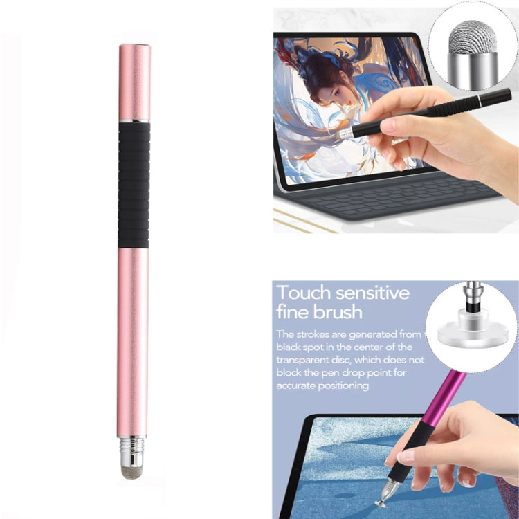 AT-31 Conductive Cloth Head + Precision Sucker Capacitive Pen Head 2-in-1 Handwriting Stylus with 2 Pen Head(Rose Gold) - Stylus Pen by buy2fix | Online Shopping UK | buy2fix