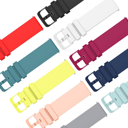 For Amazfit GTR 3 22mm Solid Color Soft Silicone Watch Band(Grey) - Watch Bands by buy2fix | Online Shopping UK | buy2fix