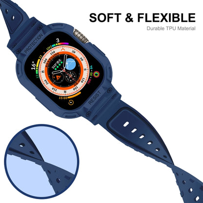 For Apple Watch Ultra 49mm JUNSUNMAY Integrated TPU Case Adjustable Elastic Watch Band(Transparent) - Watch Cases by JUNSUNMAY | Online Shopping UK | buy2fix