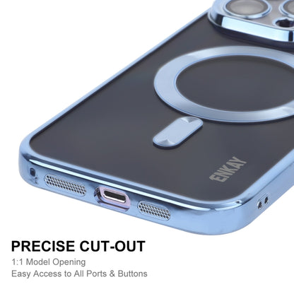 For iPhone 13 Pro Max ENKAY Electroplated MagSafe Shockproof TPU Phone Case with Lens Film(Light Blue) - iPhone 13 Pro Max Cases by ENKAY | Online Shopping UK | buy2fix