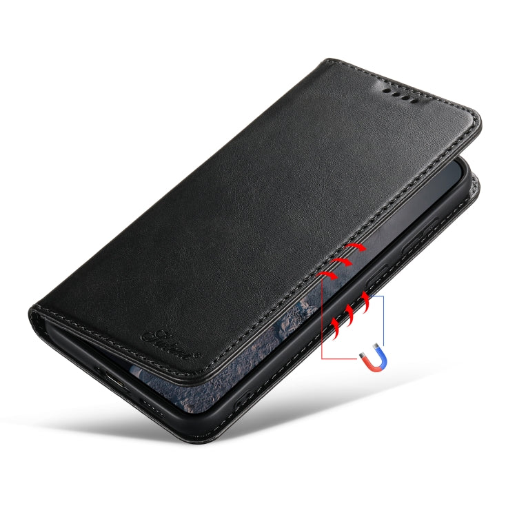 For Samsung Galaxy S23+ 5G Suteni Calf Texture Horizontal Flip Leather Phone Case(Black) - Galaxy S23+ 5G Cases by Suteni | Online Shopping UK | buy2fix