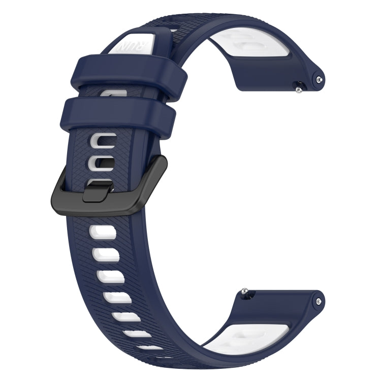 For Honor Watch GS 3i 22mm Sports Two-Color Silicone Watch Band(Midnight Blue+White) - Watch Bands by buy2fix | Online Shopping UK | buy2fix