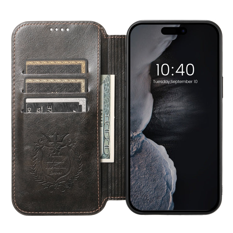 For iPhone 13 Pro Max Suteni J05 Leather Magnetic Magsafe Phone Case(Black) - iPhone 13 Pro Max Cases by Suteni | Online Shopping UK | buy2fix